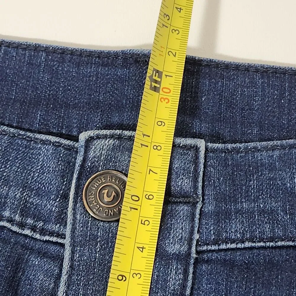 True Religion Striped Jeans Men's 38/32 Rocco Relaxed Skinny 112790 Motorcycle